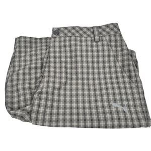 Puma Golf Shorts Mens 34 (34x11 ACTUAL) Gray Check Dry Cell Activewear